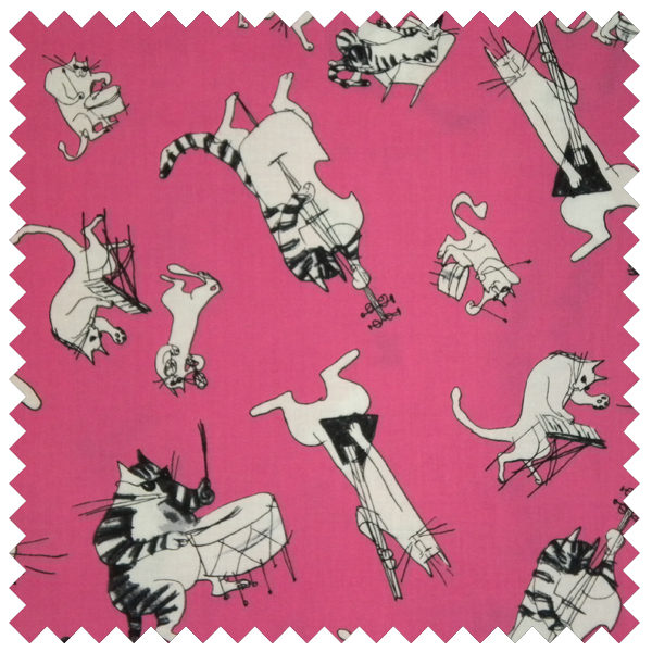 Cool Jazz Cats Toss-Pink