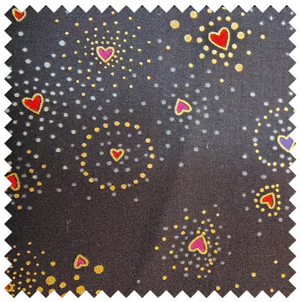 Laurel Burch Basic Hearts - Remnant 12.5"